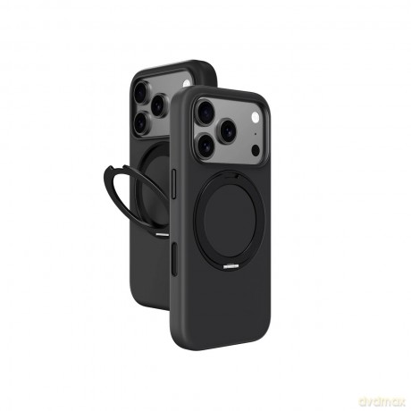 Etui AMAZINGTHING Cloudie na iPhone 17 Pro Max z podstawką - czarne