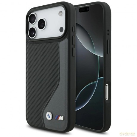 Etui BMW M Carbon Logo MagSafe na iPhone 17 Pro Max - grafitowe