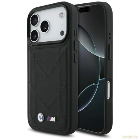Etui BMW M Quilted Logo MagSafe na iPhone 17 Pro - czarne