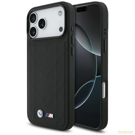 Etui BMW M Quilted Logo MagSafe na iPhone 17 Pro Max - czarne
