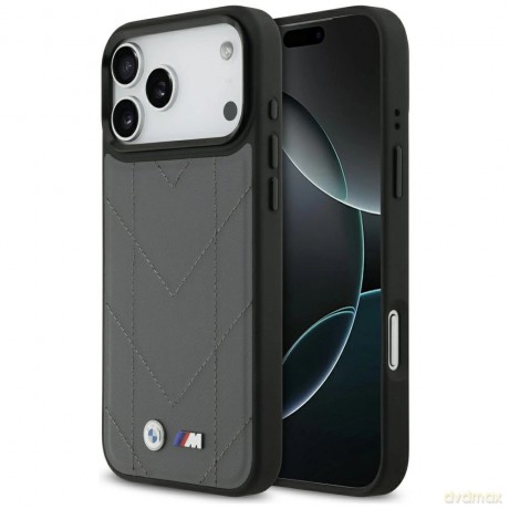Etui BMW M Quilted Logo MagSafe na iPhone 17 Pro Max - grafitowe