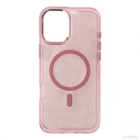 Etui brokatowe Glitter Case z MagSafe na iPhone 16e - różowe