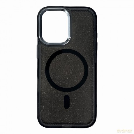 Etui brokatowe Glitter Case z MagSafe na Samsung Galaxy S25 Edge - czarne