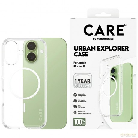 Etui CARE by PanzerGlass Flagship Urban Explorer w. White MagSafe na iPhone 17 - przezroczyste
