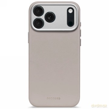 Etui Decoded Leather Backcover z MagSafe na iPhone 17 Pro Max - szara