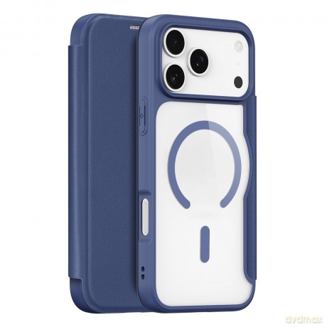 Etui Dux Ducis Skin X Pro na iPhone 17 Pro z portfelem, kompatybilne z MagSafe - niebieskie