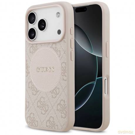 Etui Guess 4G Circle Classic Logo MagSafe na iPhone 17 Pro - różowe