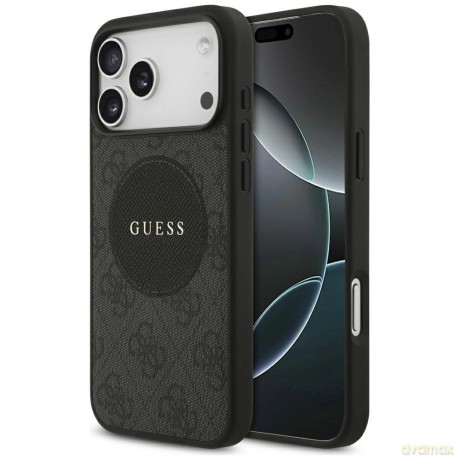 Etui Guess 4G Circle Classic Logo MagSafe na iPhone 17 Pro Max - czarne