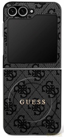Etui Guess 4G Classic MagSafe na Samsung Galaxy Z Flip 7 - czarne