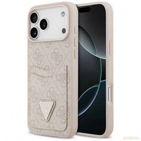 Etui Guess 4G nauble Card Triangle na iPhone 17 Pro Max - różowe
