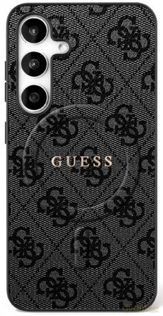 Etui Guess 4G Ring Classic Logo MagSafe na Samsung Galaxy S25 FE - czarne