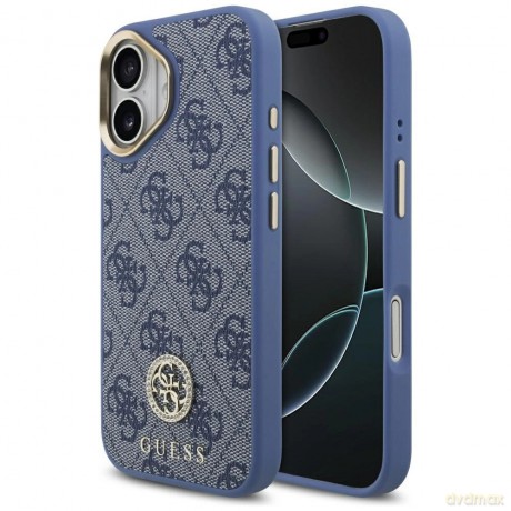 Etui Guess 4G Strass Logo MagSafe na iPhone 17 - niebieskie