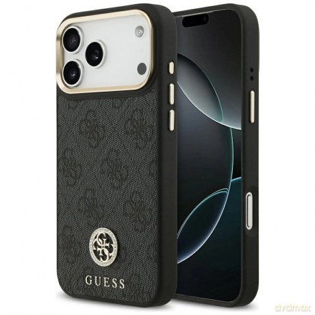 Etui Guess 4G Strass Logo MagSafe na iPhone 17 Pro Max - czarne