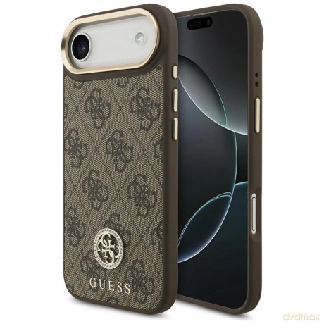 Etui Guess 4G Strass Logo MagSafe na iPhone Air - brązowe