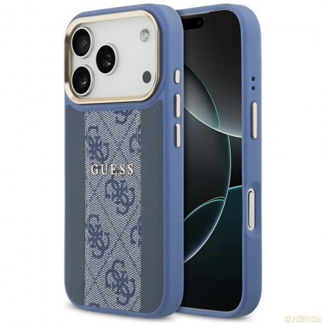 Etui Guess 4G Stripe MagSafe na iPhone 17 Pro - niebieskie