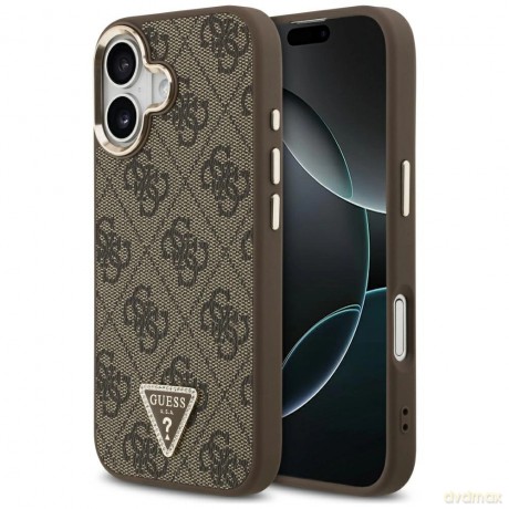 Etui Guess 4G Triangle Logo MagSafe na iPhone 17 - brązowo-złote