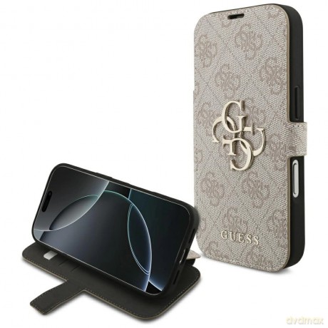 Etui Guess Book 4G Metal Logo na iPhone 17 Pro - różowe