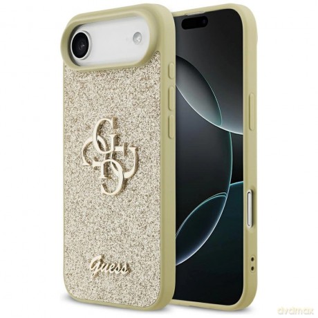Etui Guess Fixed Glitter Big 4G na iPhone Air - złote