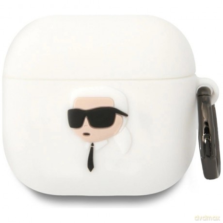 Etui Karl Lagerfeld 3D Silicone NFT na AirPods 4 - białe