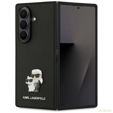 Etui Karl Lagerfeld Saffiano Karl&Choupette Pin na Samsung Galaxy Z Fold7 - czarne