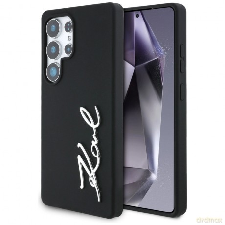 Etui Karl Lagerfeld Silicone Metal Signature Logo Samsung Galaxy S25 Ultra czarny