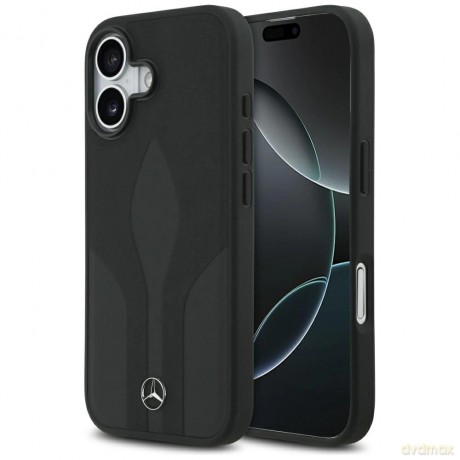 Etui Mercedes Leather The Move MagSafe na iPhone 17 - czarne