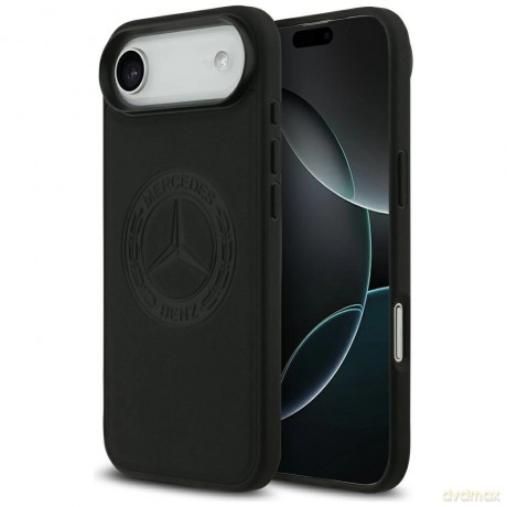 Etui Mercedes Leather Vintage Logo MagSafe na iPhone Air - czarne
