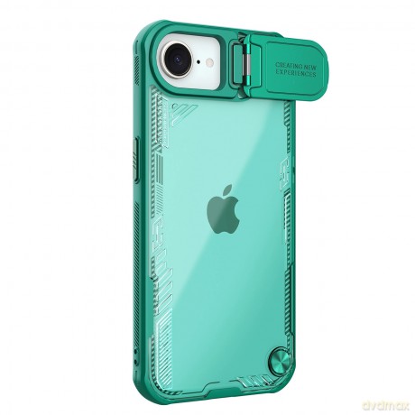 Etui Nillkin Iceblade Prop z osłoną obiektywu i podstawką na iPhone 16e - zielone