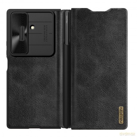 Etui Nillkin Qin Pro na Samsung Galaxy Z Fold 7 z miejscem na S Pen - czarne