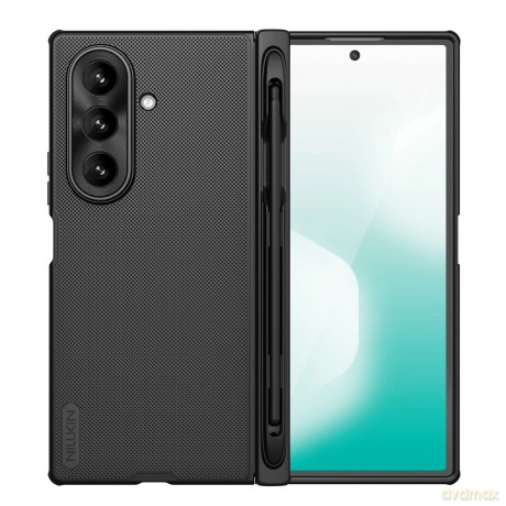 Etui Nillkin Super Frosted Shield Fold Magnetic na Samsung Galaxy Z Fold 7 kompatybilne z MagSafe z miejscem na S Pen - czarne