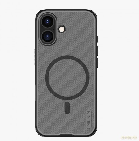 Etui Nillkin Super Frosted Shield Pro Magnetic kompatybilne z MagSafe na iPhone 17 - półprzezroczyste-czarne