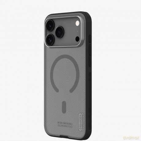 Etui Nillkin Super Frosted Shield Pro Magnetic kompatybilne z MagSafe na iPhone 17 Pro Max - półprzezroczyste-czarne
