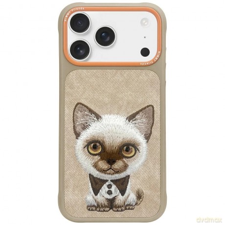 Etui Nimmy Big Eyed Pet 2.0 Cat do iPhone 17 - beżowe