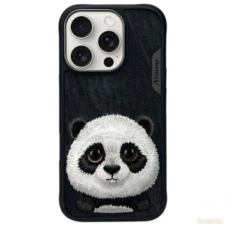Etui Nimmy Big Eyed Pet 2.0 Panda na iPhone 16 Pro - czarne