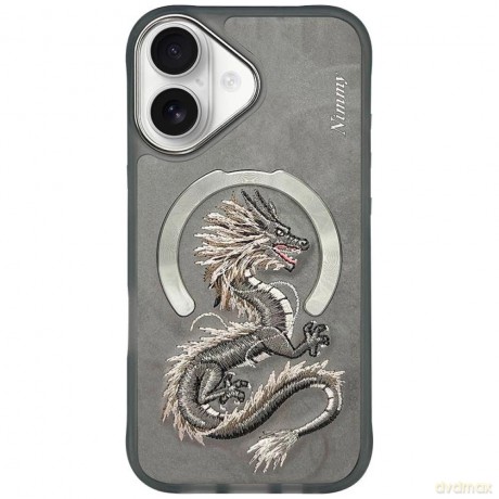 Etui Nimmy Dragon MagSafe na iPhone 16 - szare