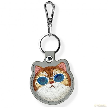 Etui Nimmy Glasses Cool Cat na lokalizator - szare