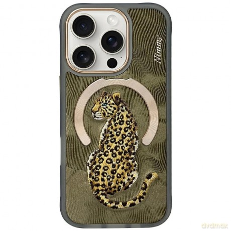 Etui Nimmy Magnetic Fantasy Animal MagSafe na iPhone 16 Pro - złote