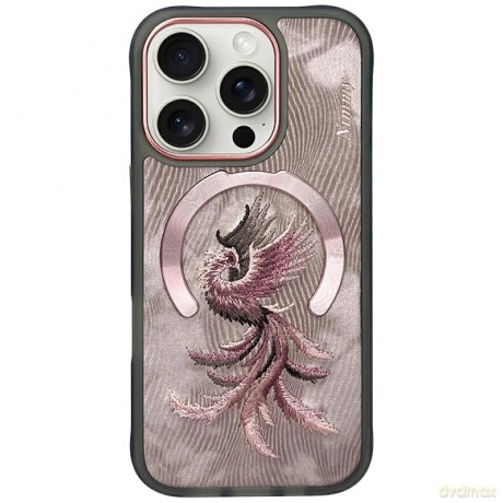 Etui Nimmy Magnetic Fantasy Animal MagSafe na iPhone 16 Pro Max różowo - złote