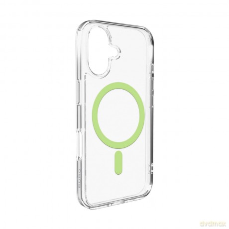 Etui Puro Lite Mag TPU+PC kompatybilne z MagSafe na iPhone 17 - przezroczyste z zielonym pierścieniem