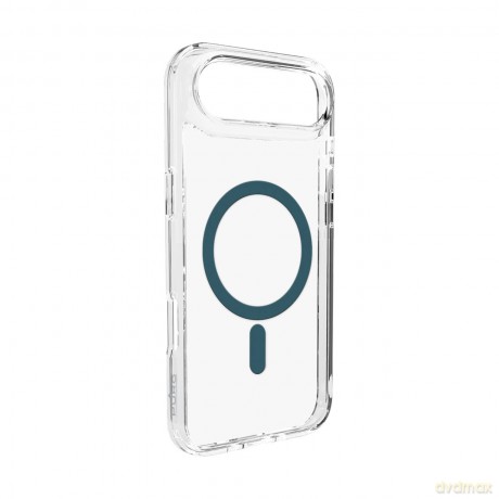 Etui Puro Lite Mag TPU+PC kompatybilne z MagSafe na iPhone 17 Air - przezroczyste z turkusowym pierścieniem