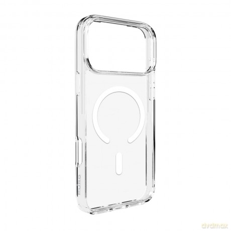 Etui Puro Lite Mag TPU+PC kompatybilne z MagSafe na iPhone 17 Pro Max - przezroczyste z białym pierścieniem