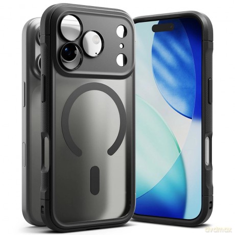 Etui Ringke Fusion Bold Magnetic MagSafe na iPhone 17 Pro - czarny mat