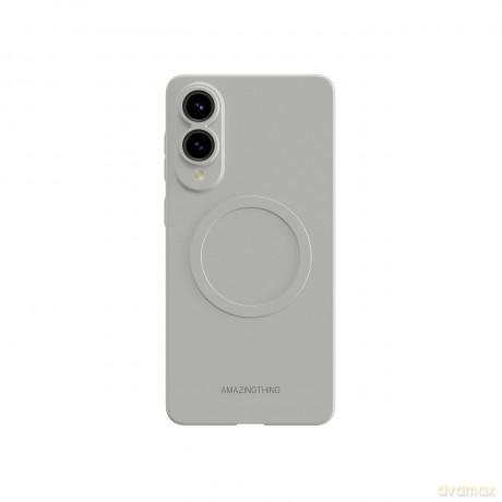 Etui silikonowe AMAZINGTHING Minimal Air Case z pierścieniem magnetycznym do Samsung Galaxy S25 Edge - szare