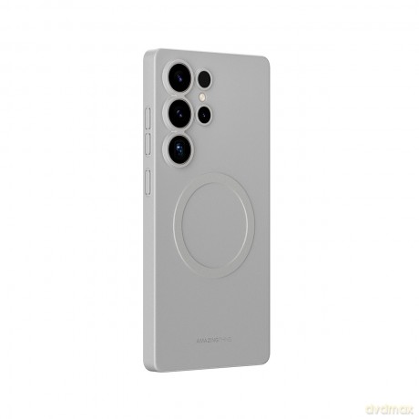 Etui silikonowe AMAZINGTHING Minimal Air Case z pierścieniem magnetycznym do Samsung Galaxy S25 Ultra - szare