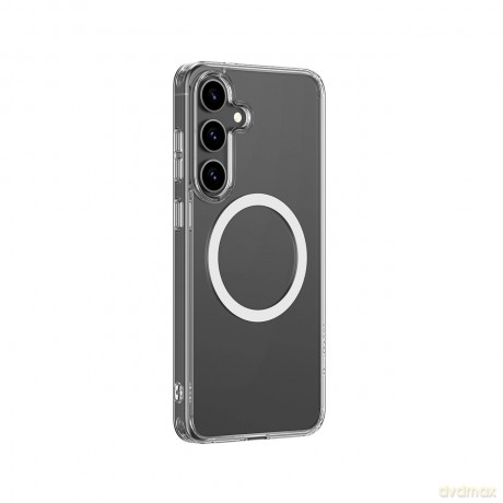 Etui silikonowe AMAZINGTHING Minimal Mag Case z pierścieniem magnetycznym do Samsung Galaxy S25+ - przezroczyste
