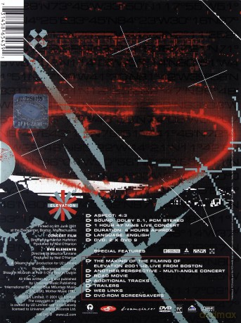 U2: Elevation 2001 Tour Live At Boston [2DVD]