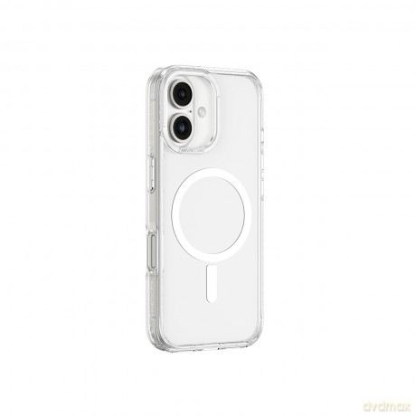 Etui silikonowe AMAZINGTHING Titan Pro Mag Case z pierścieniem magnetycznym do iPhone 16 Plus - przezroczyste