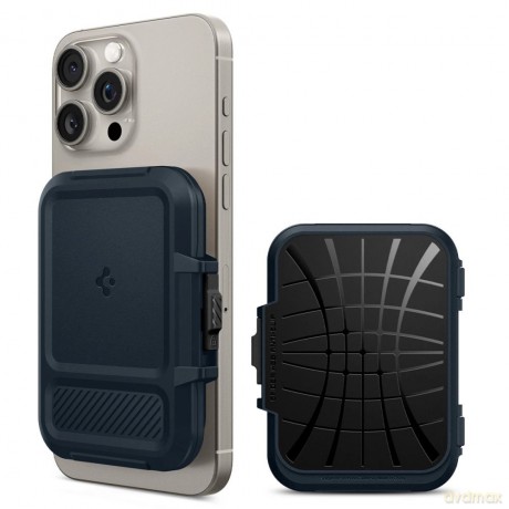 Etui Spigen Lock Fit MagSafe na karty - granatowy