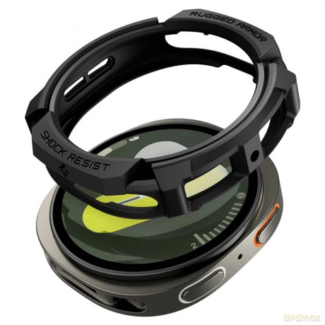 Etui Spigen Rugged Armor na Samsung Galaxy Watch 8 40 mm - czarny mat