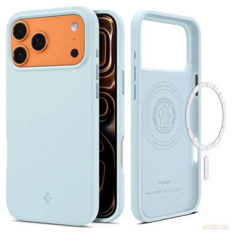 Etui Spigen Silicone Fit MagSafe na iPhone 17 Pro - niebieskie